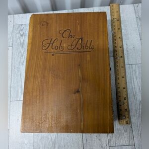 Wooden Cover Holy Bible
